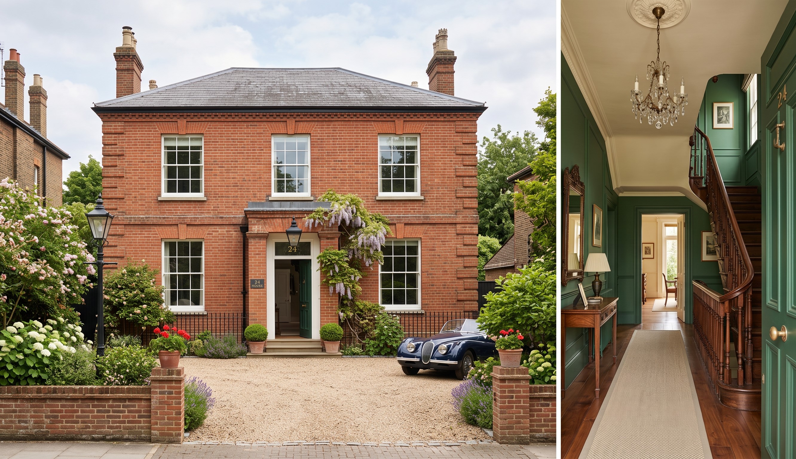 Georgian London Detached Residence with Open Hallway by Schemata